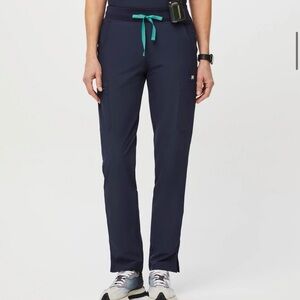 Figs Navy FREEx Lined Yola Skinny Scrub Pants 2.0